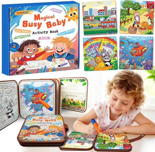 3-In-1 Reusable Water Painting Book for Kids
