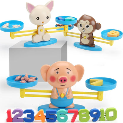 New Montessori Math Toy Monkey Digital Maths Balance Scale Toy Educational Balancing Scale Number Board Game Kids Learning Toys