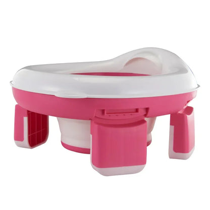 3 in 1 Travel Toilet Seat Foldable Blue Children Potty with Bags Baby Pot Portable Silicone Baby Potty Training Seat