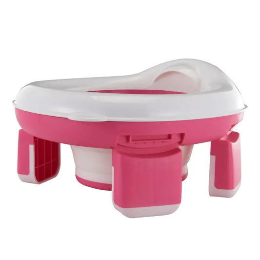 3 in 1 Travel Toilet Seat Foldable Blue Children Potty with Bags Baby Pot Portable Silicone Baby Potty Training Seat