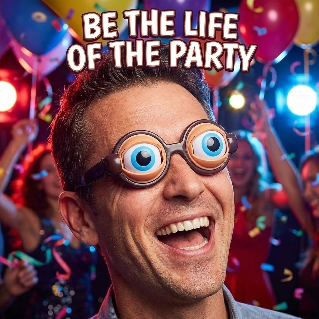 Crazy Blinking Winking Eye Glasses with Soft Comfort Nose Pads