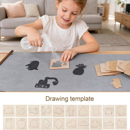 Water Drawing Canvas Large Reusable Non Slip Template Pens Frame Water Pen Painting Drawing Canvas for School Classroom Home