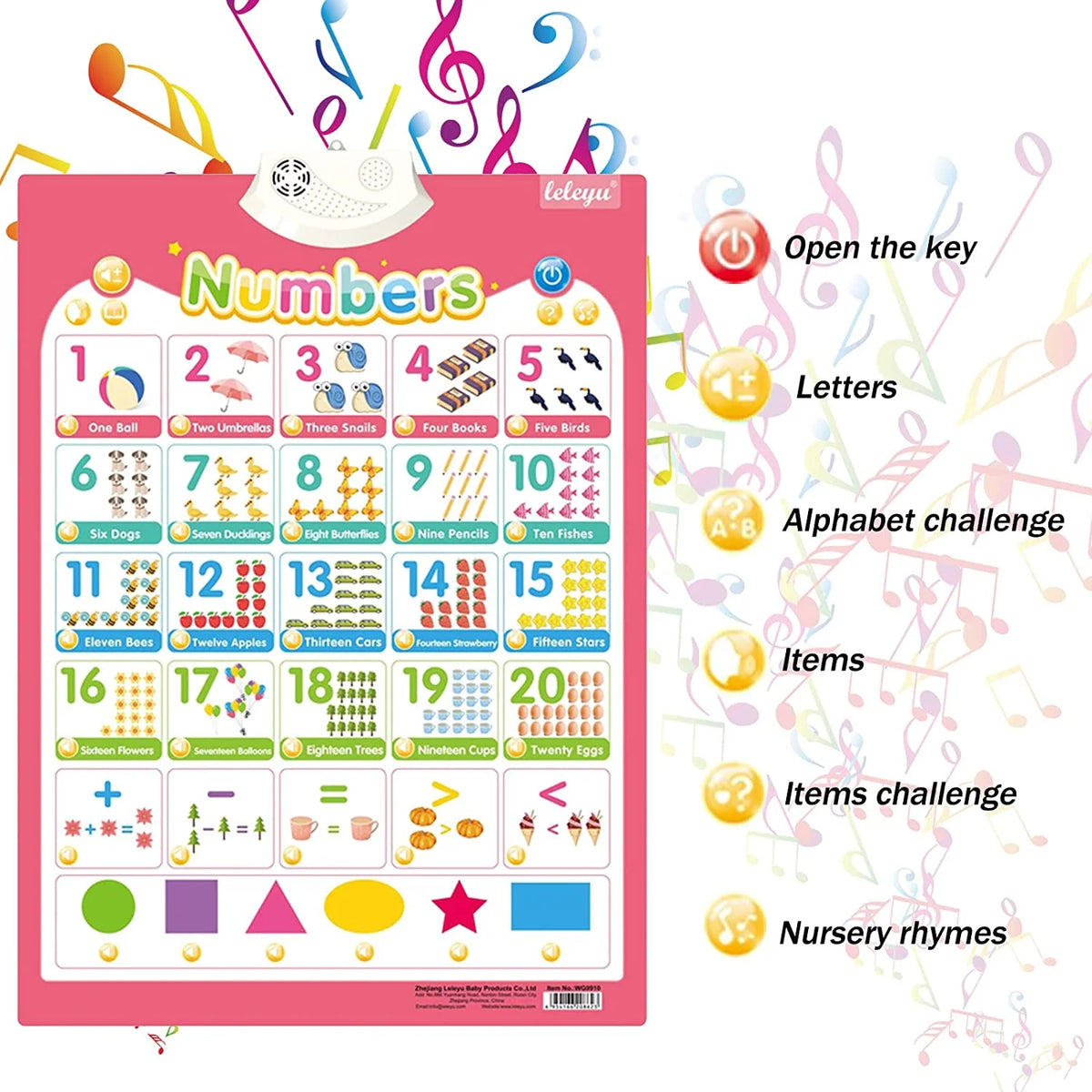 2Pcs Electronic Interactive Alphabet Wall Chart for Kids, ABC Learning Learning Toys for Toddlers, Talking ABC, 123S, Music, Words & Shapes Poster, Preschool Education Gifts for Kids