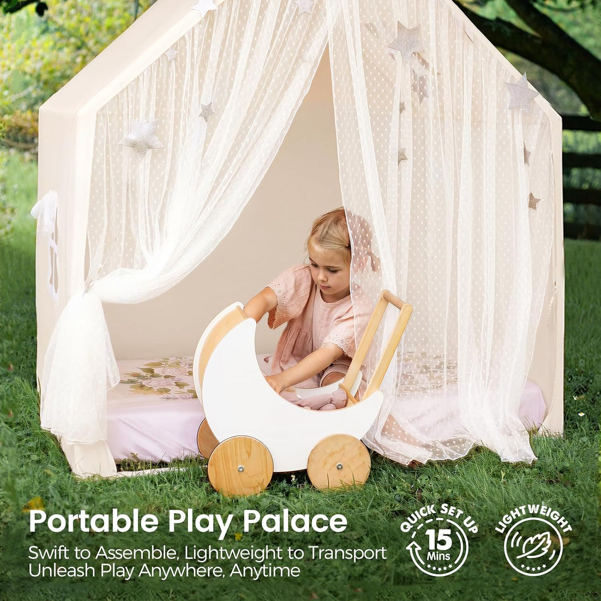 Kids Play Tent, Indoor Playhouse for Ages 3+, Large Reading Nook