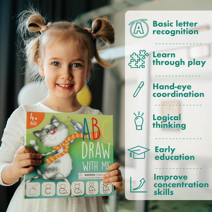 Learn to Draw ABC Letters: Crafts & Art Supplies for Kids Ages 3-6, Gift