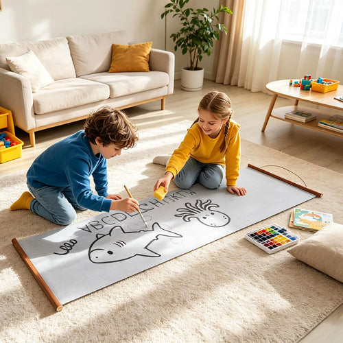 Water Drawing Canvas Large Reusable Non Slip Template Pens Frame Water Pen Painting Drawing Canvas for School Classroom Home