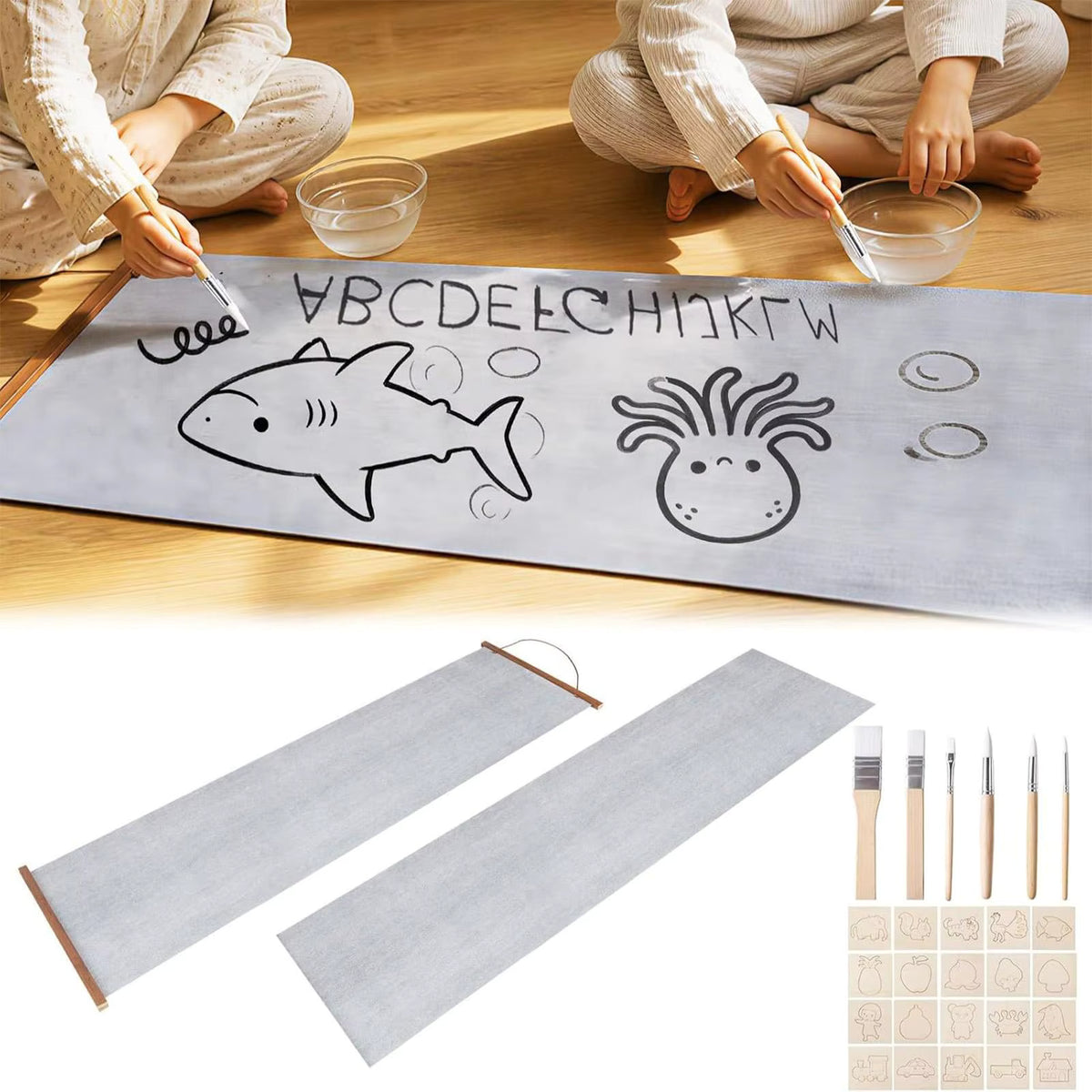 Water Drawing Canvas Large Reusable Non Slip