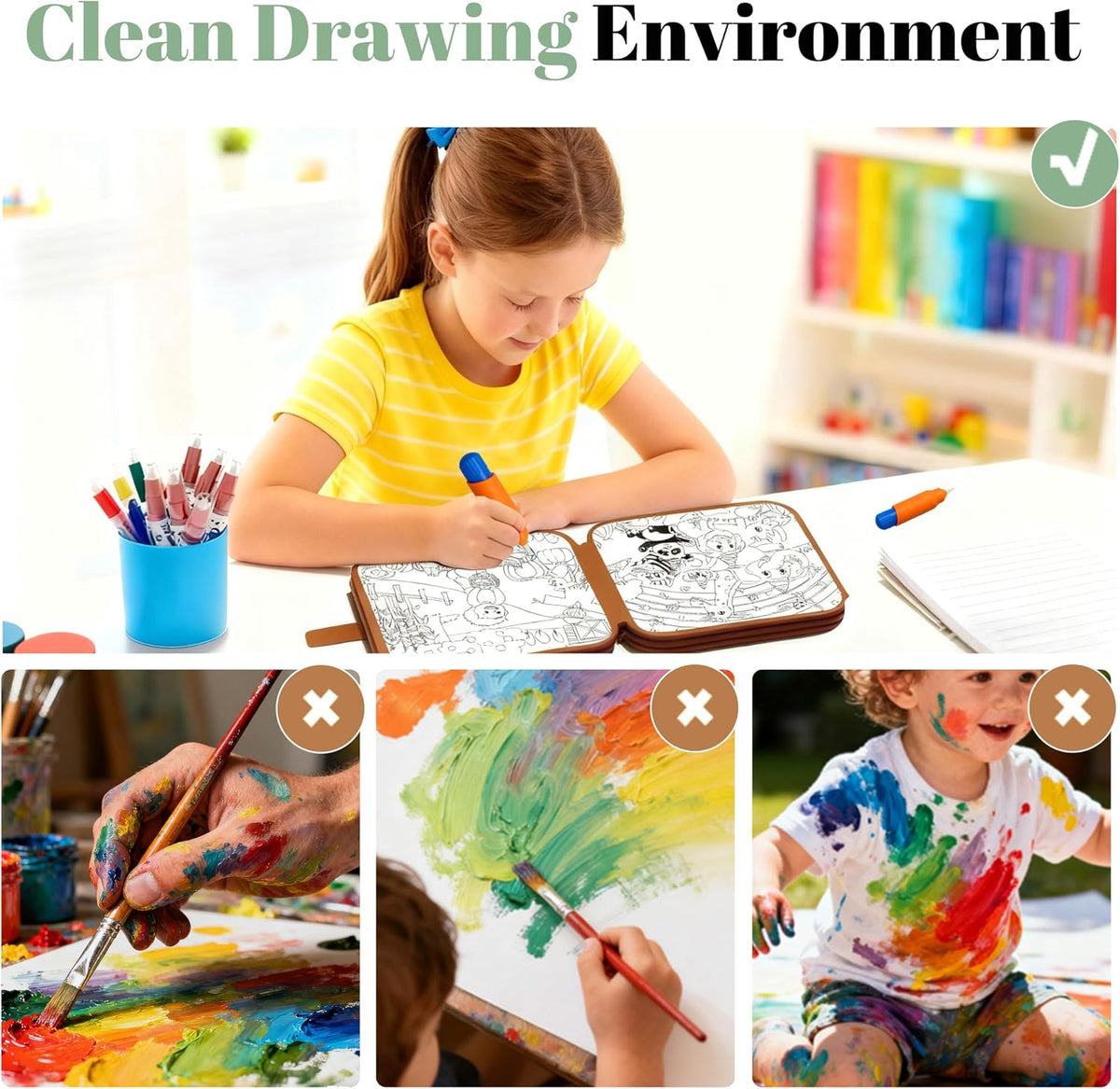 3-In-1 Reusable Water Painting Book for Kids