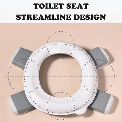3 in 1 Travel Toilet Seat Foldable Blue Children Potty with Bags Baby Pot Portable Silicone Baby Potty Training Seat
