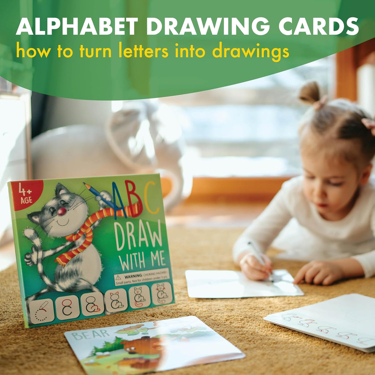 Learn to Draw ABC Letters: Crafts & Art Supplies for Kids Ages 3-6, Gift